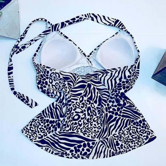 MERONA Animal Print Halter Swim Top - Picture 6 of 8